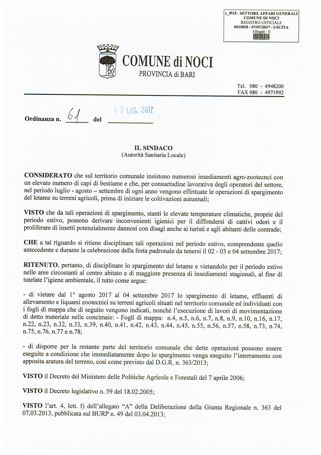 07 10 ORDINANZA 61 1