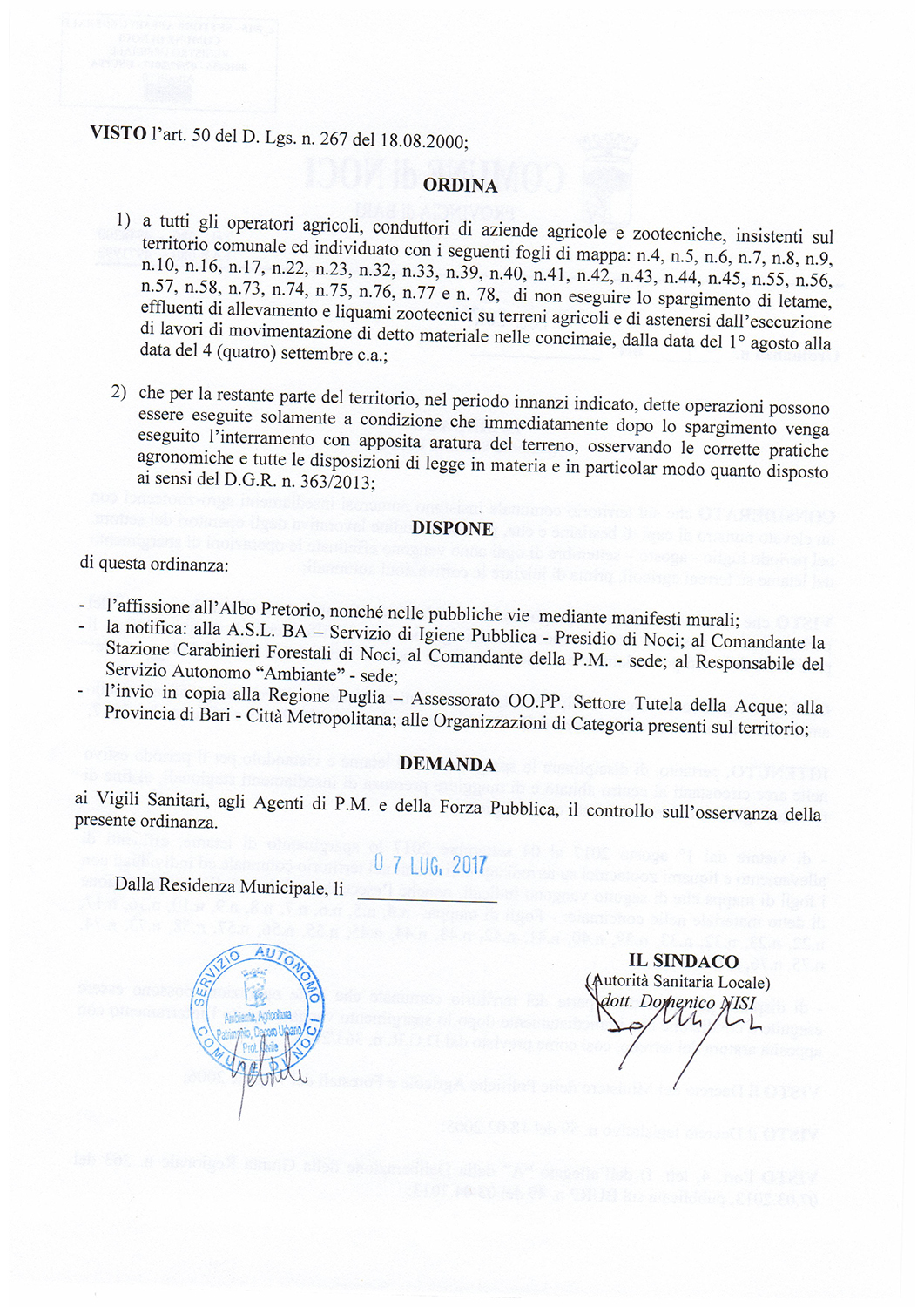 07 10 ORDINANZA 61 2