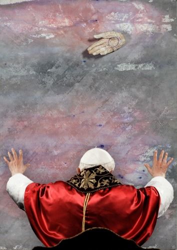 04 18 papa ratzinger artista bruno ceccobelli